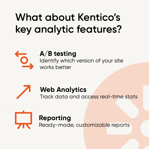 Kentico key analytic features